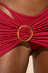 Limited Edition: Theia Swim Skirt - Cherry Red