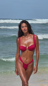 Limited Edition: Thalia Balconette Top - Cherry Red